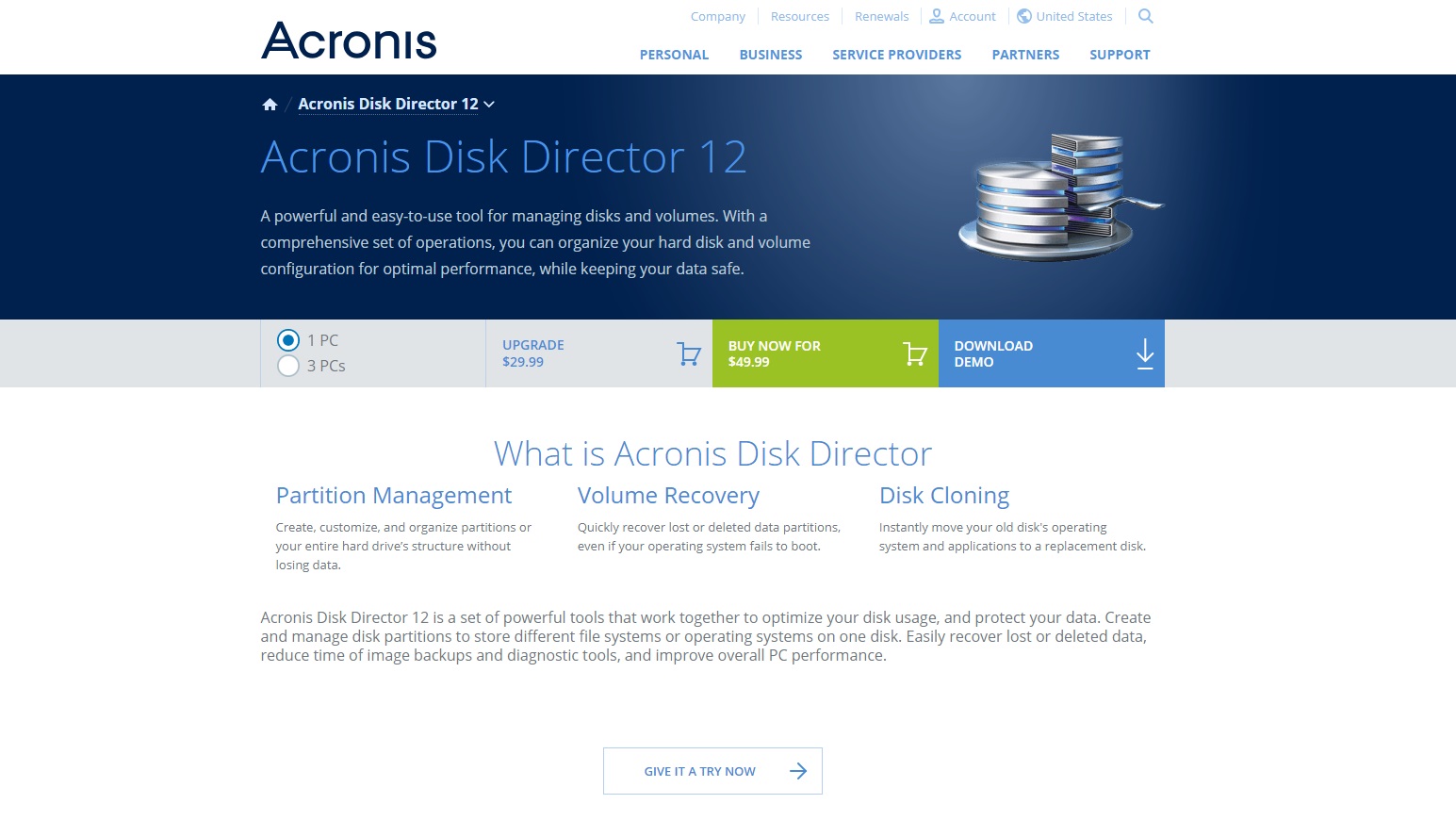 acronis drive cloning