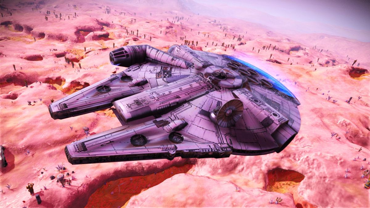 Now you can fly the Millennium Falcon in No Man's Sky | PC Gamer