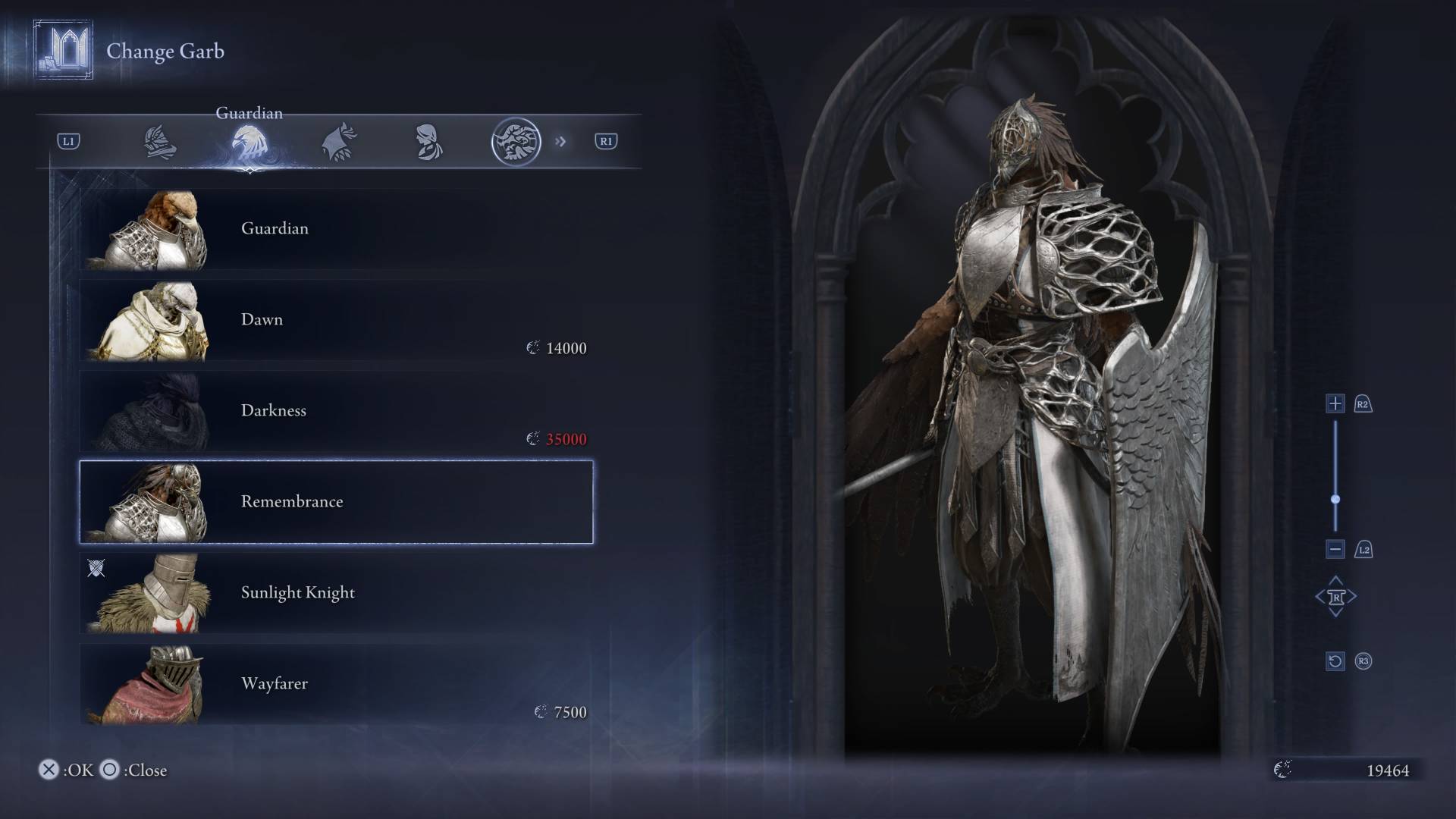 Elden Ring Nightreign skins remembrance guardian
