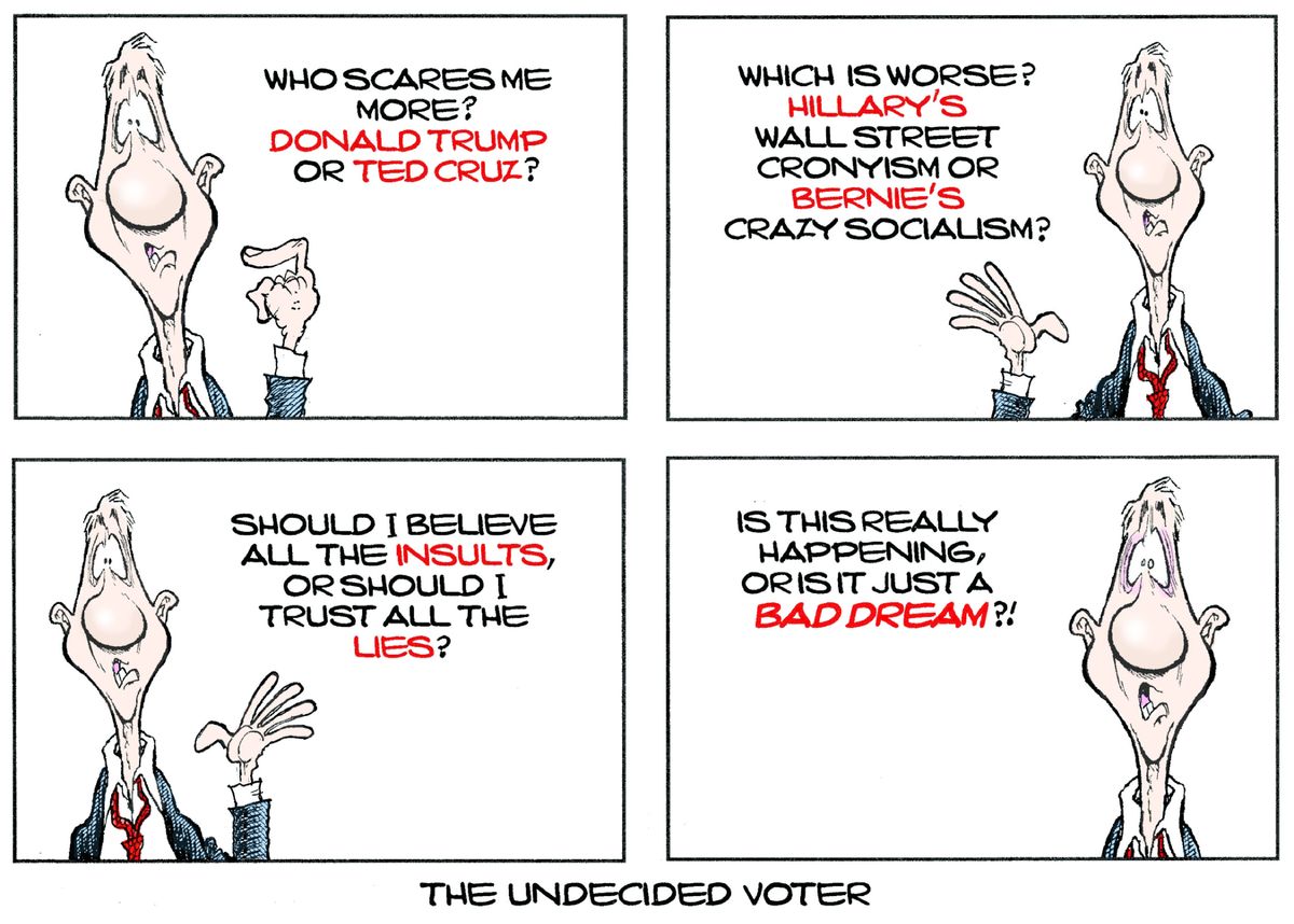 Political Cartoon U S Undecided Voter 2016 The Week