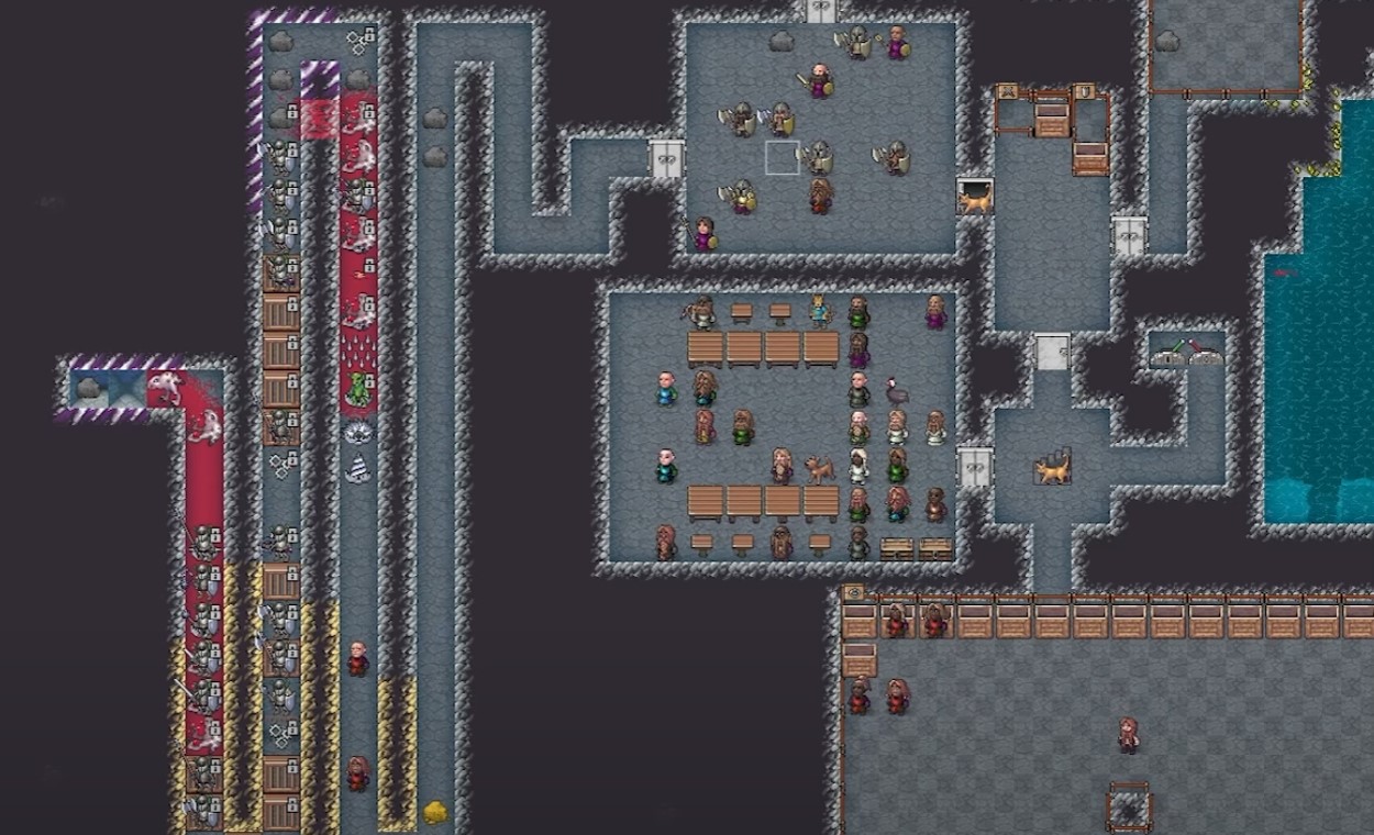  New Dwarf Fortress video is all about murdering goblins in a 'hallway of doom' 