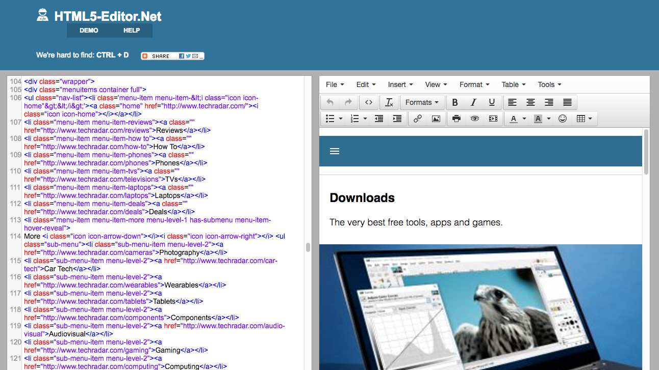 free html text editor online