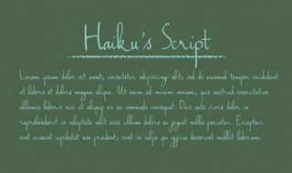 Fuentes escritas a mano libres Haiku s Script