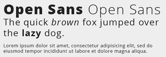 Google Fonts: Open Sans