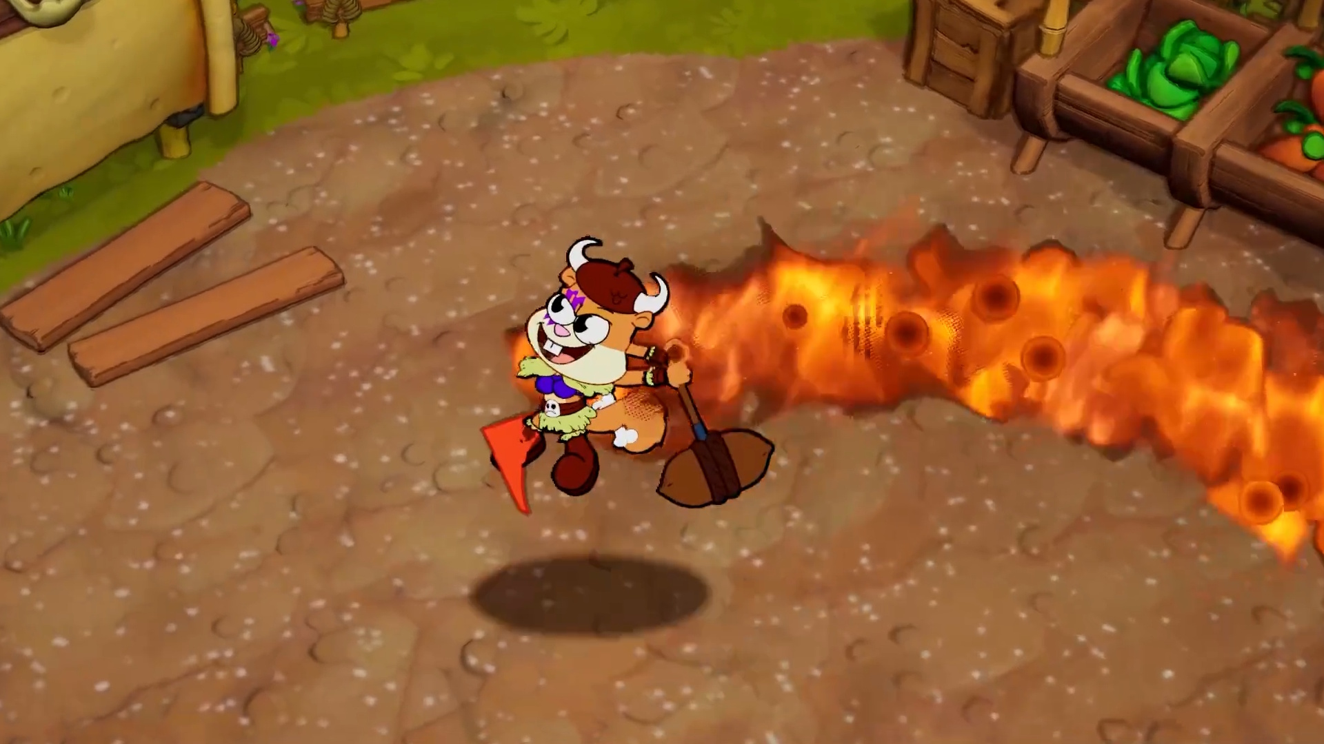 Nicktoons &amp; The Dice of Destiny screenshot showing Sandy as a barbarian