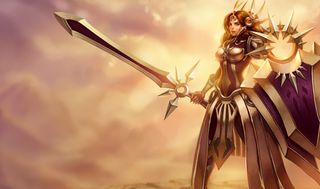 A white female knight