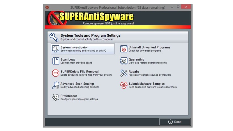 SUPERAntiSpyware Free Edition