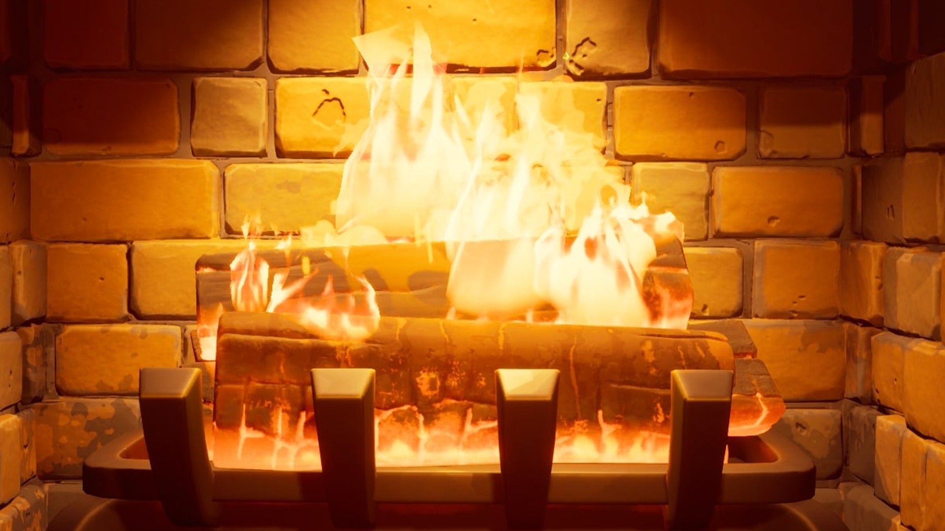  How to warm yourself up at the Yule log in Cozy Lodge in Fortnite 