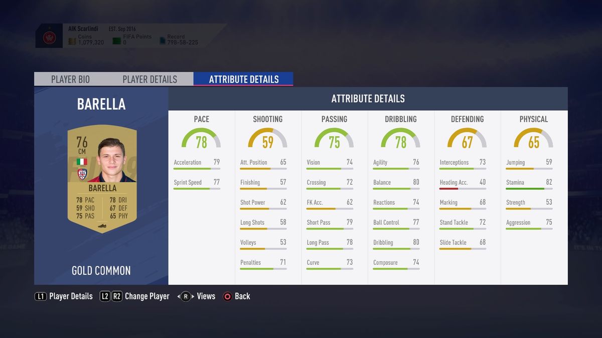 Nicolò Barella FIFA 19 Stats overall potential and more GamesRadar