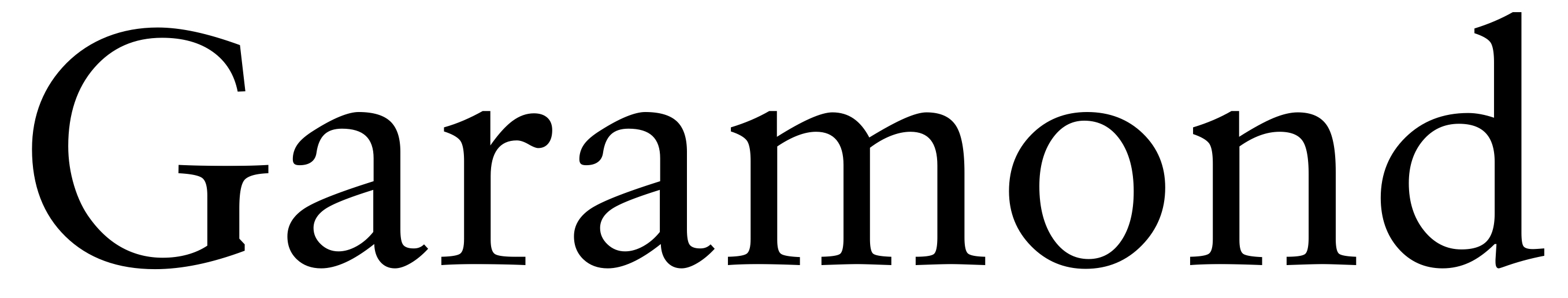Garamond typeface