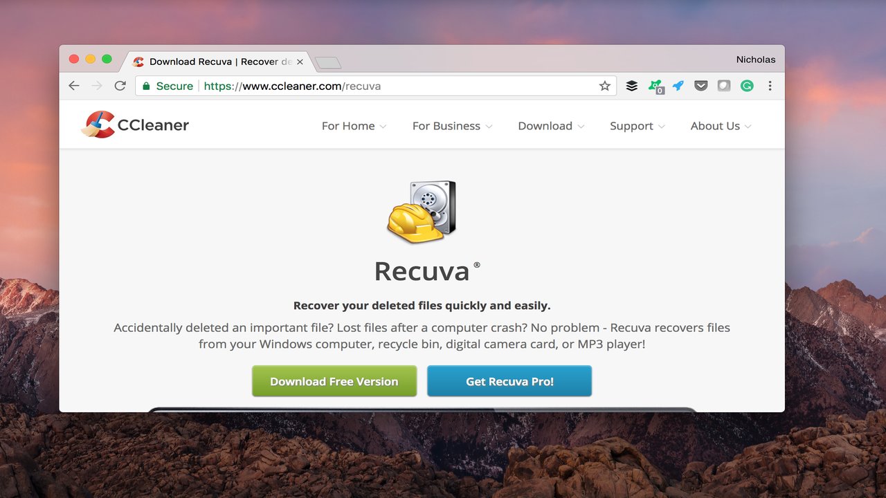 recuva software free download for mac