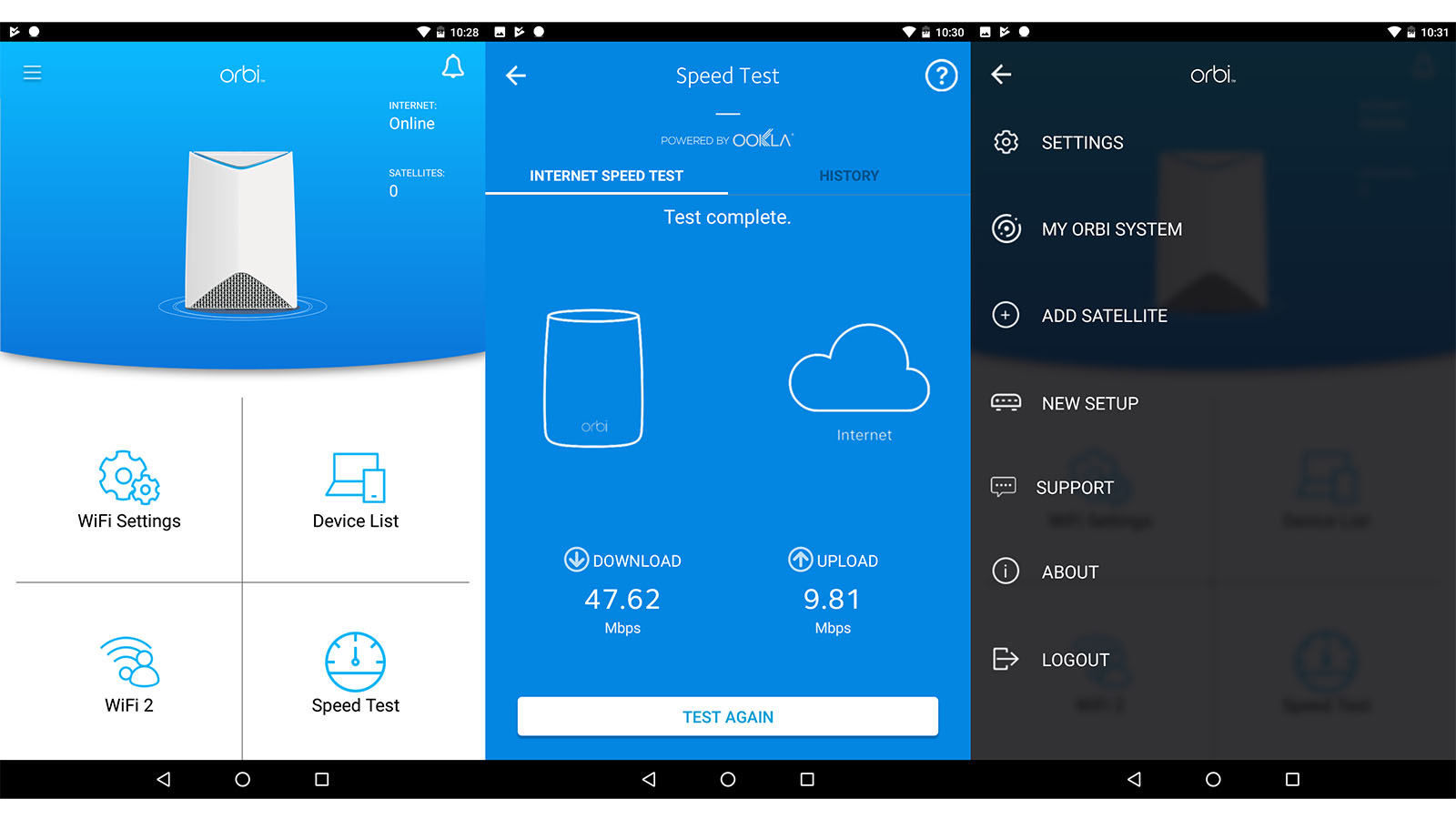 Netgear Orbi Pro speed test