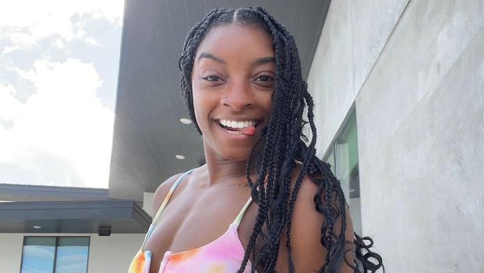 Simone Biles Wears A Tie Dye Bikini Marie Claire