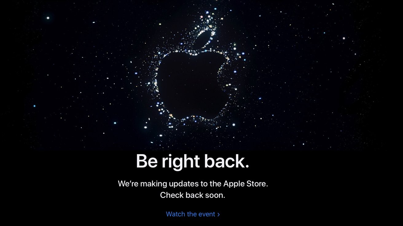 The Apple Store is down ahead of the iPhone 14 event