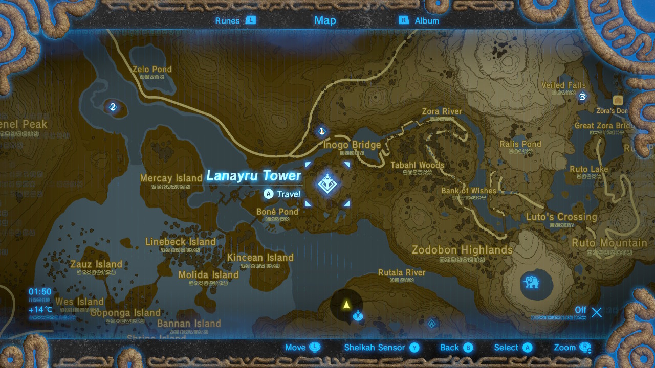 legend of zelda towers breath of the wild interactive map