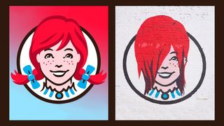 Wendy's logo before and after