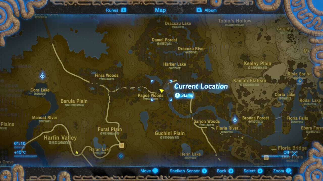 legend of zelda breath of the wild shrine map locations
