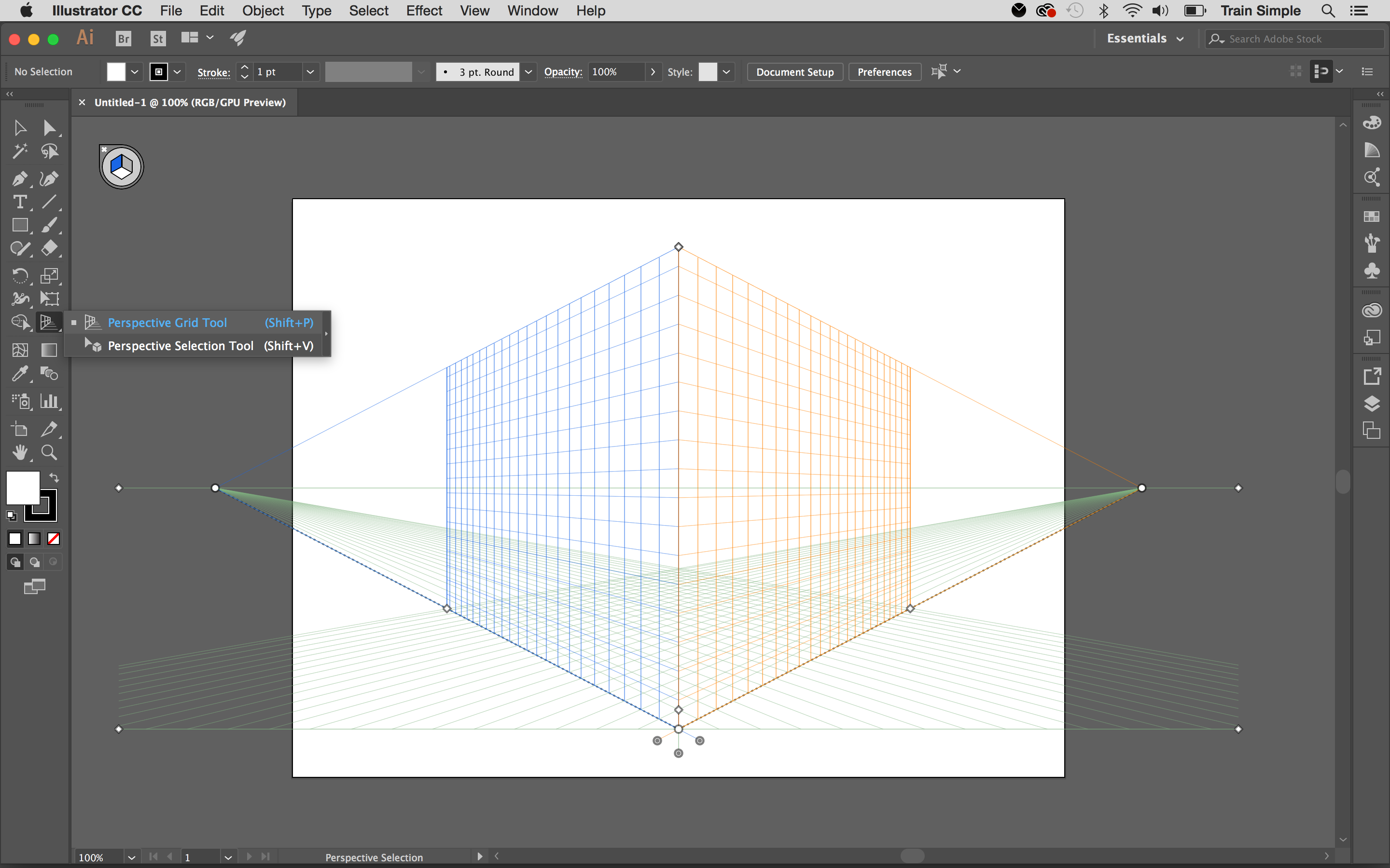 4 point perspective grid