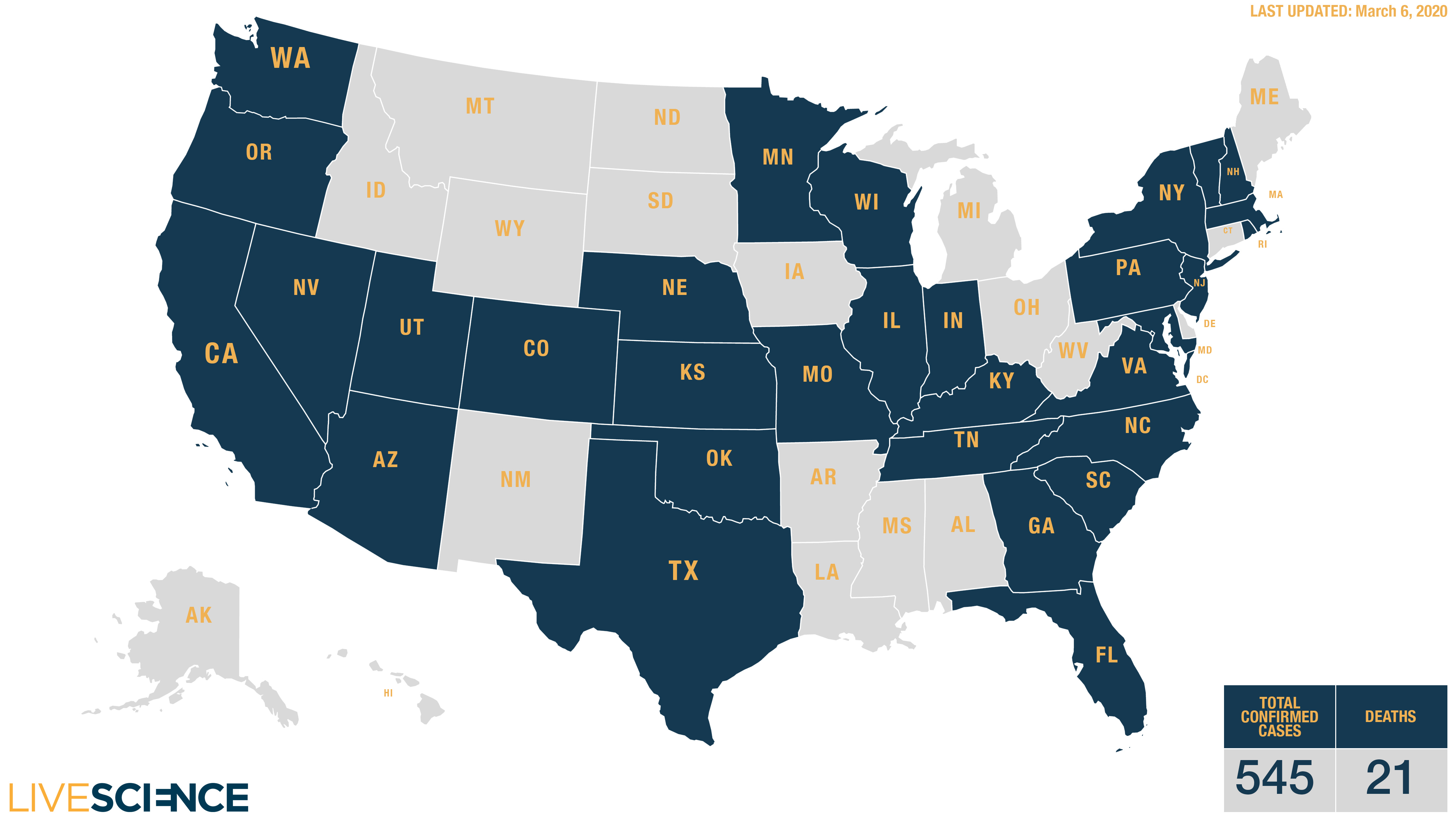 Coronavirus in the US: Map, case counts and news