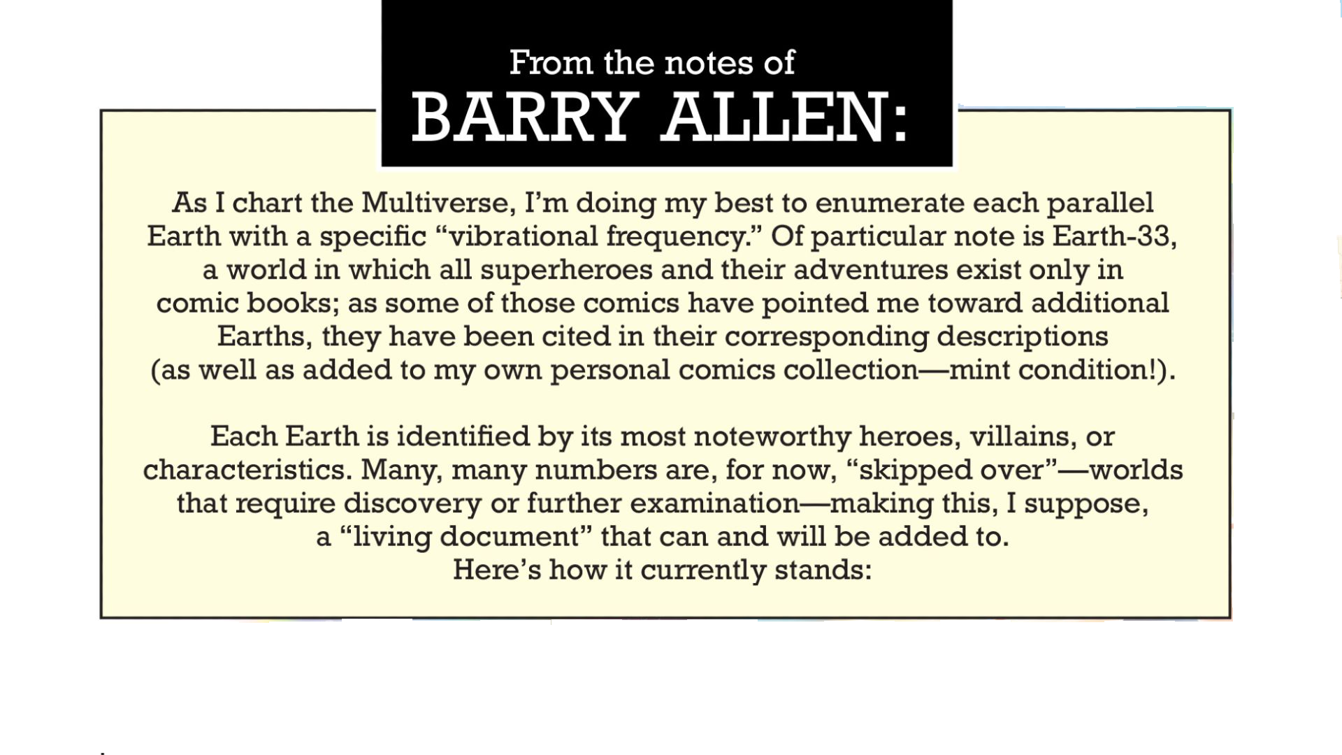 DC publishes an atlas of the new, expanded Multiverse in Dark Crisis: Big Bang