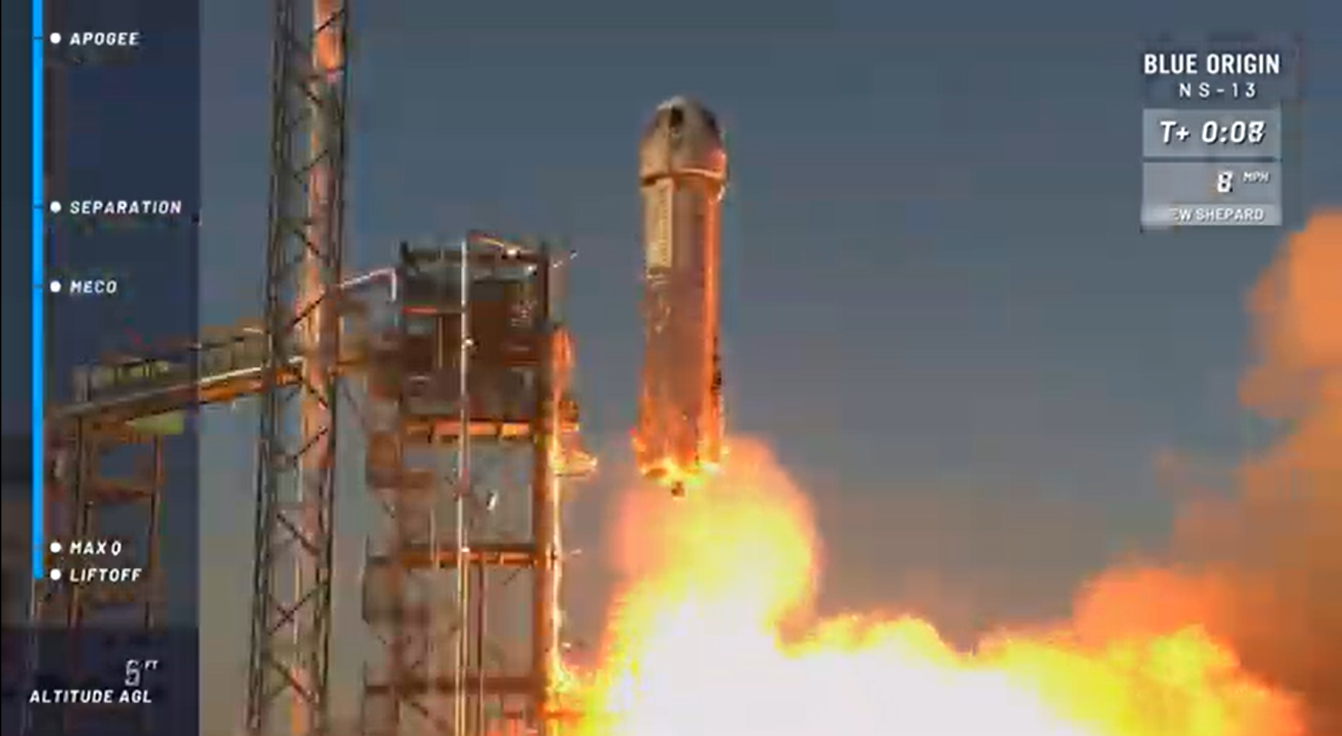 video of blue origin rocket landing