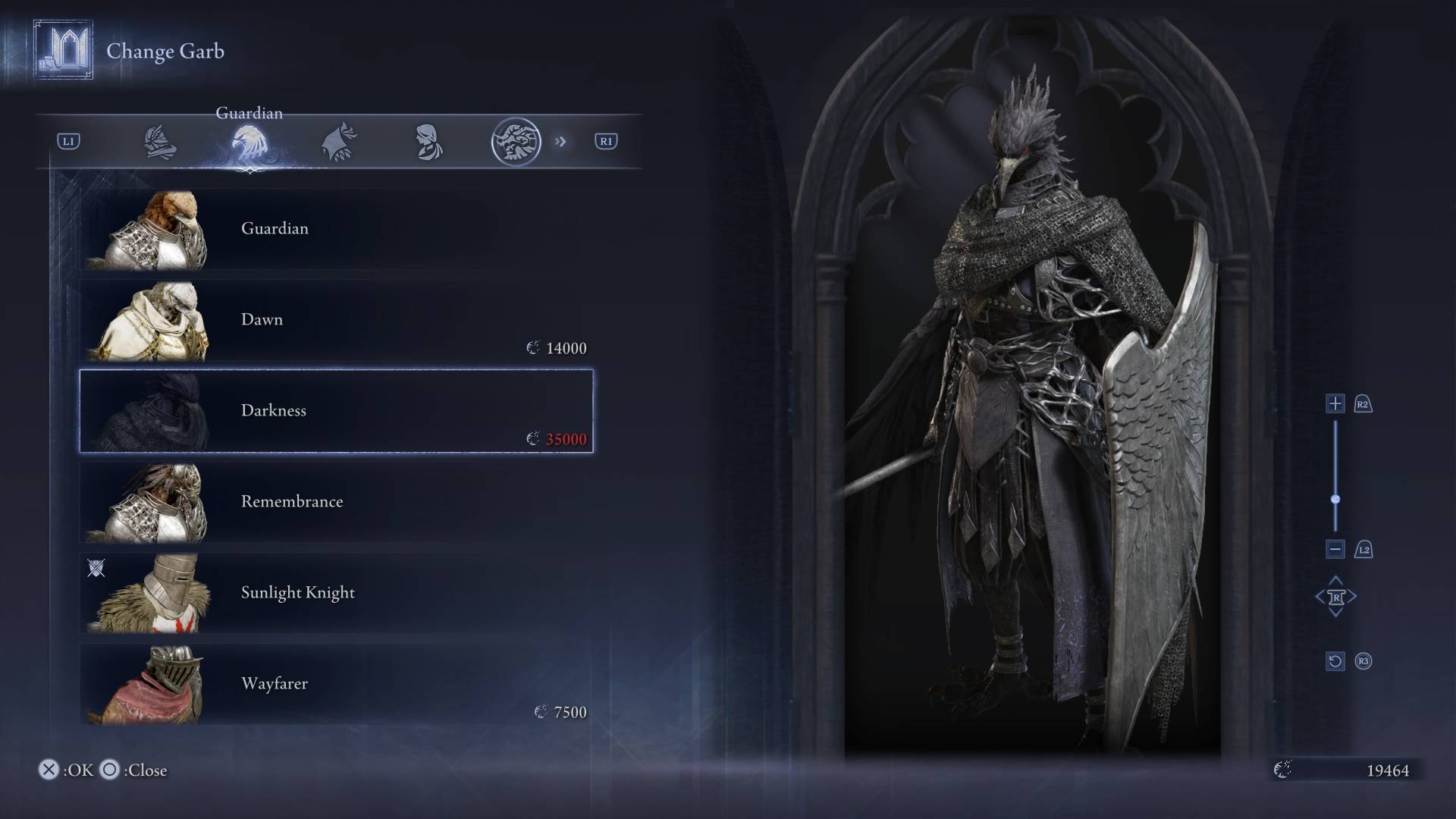 Elden Ring Nightreign skins darkness guardian