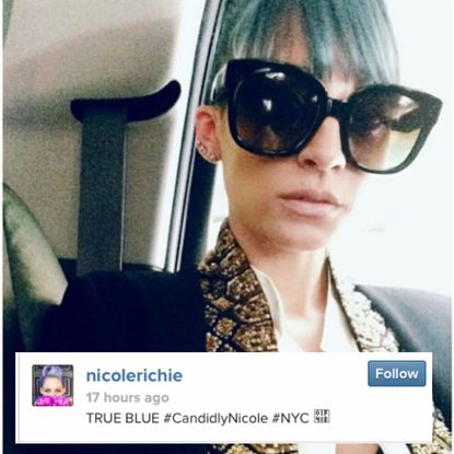 Nicole Richie Debuts New Icy Blue Hair Marie Claire UK