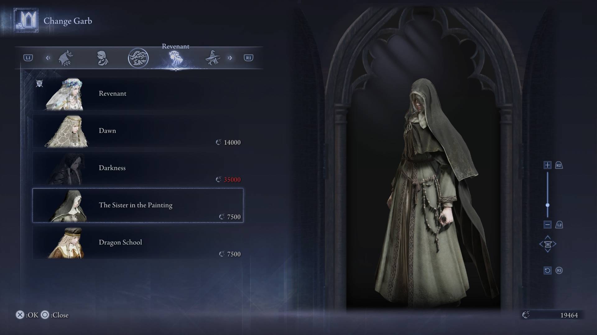 Elden Ring Nightreign skins sister in the painting revenant