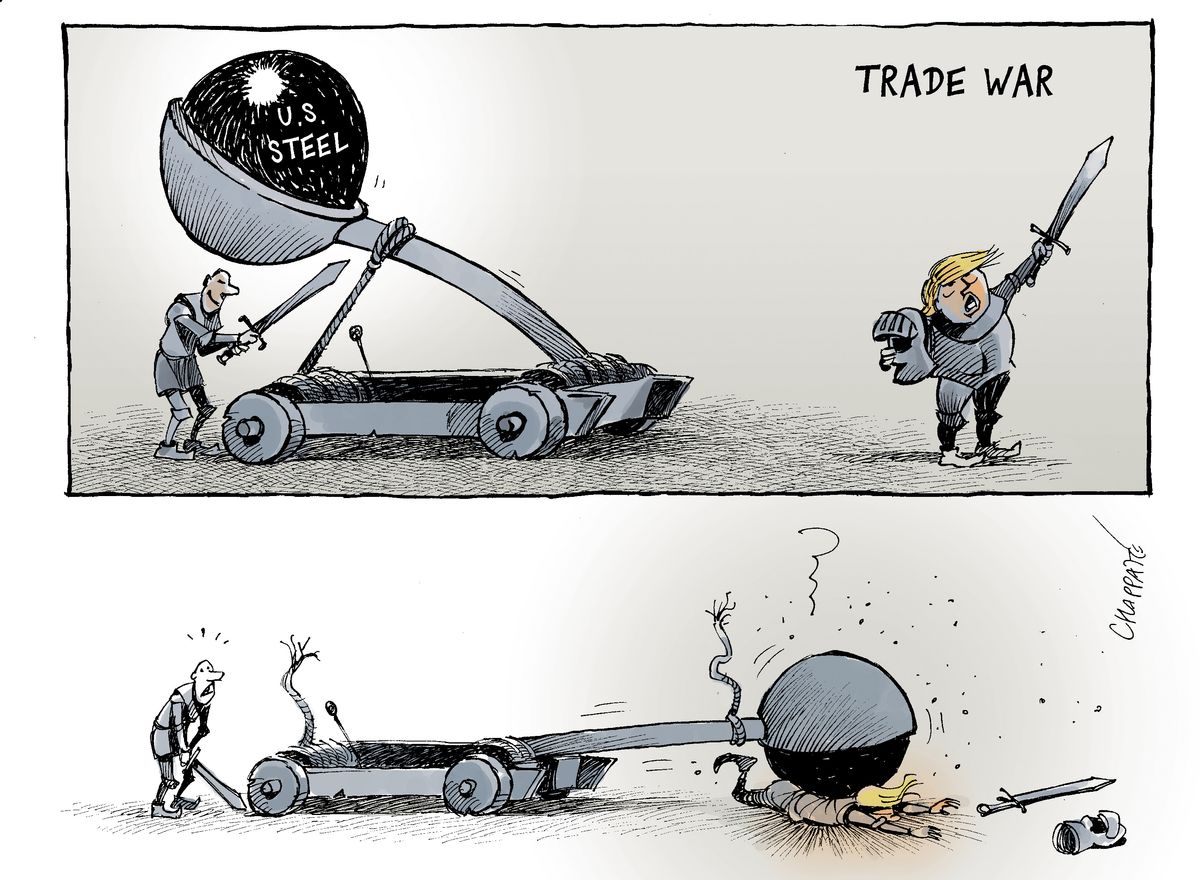 Political Cartoon U S Trump Trade War Tariffs Backfire The Week