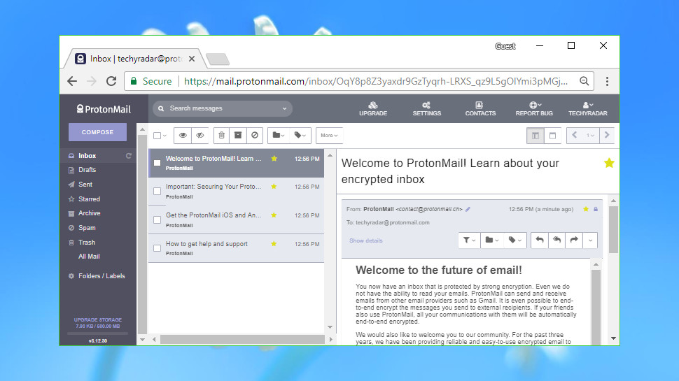 Best email providers: Proton