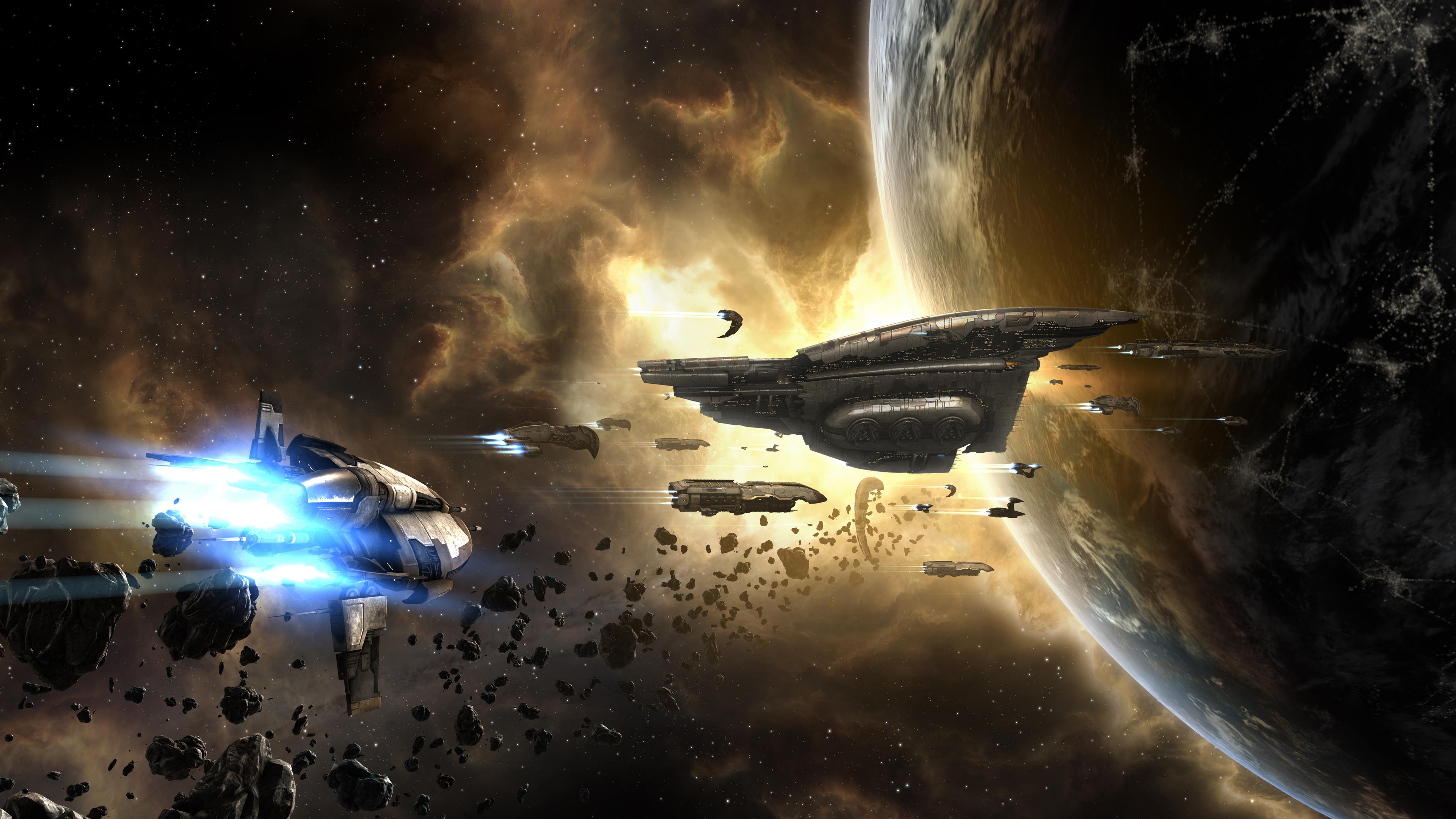  3500 people had a massive firefight in EVE Online out of 'boredom' (and because they had dreadnoughts) 