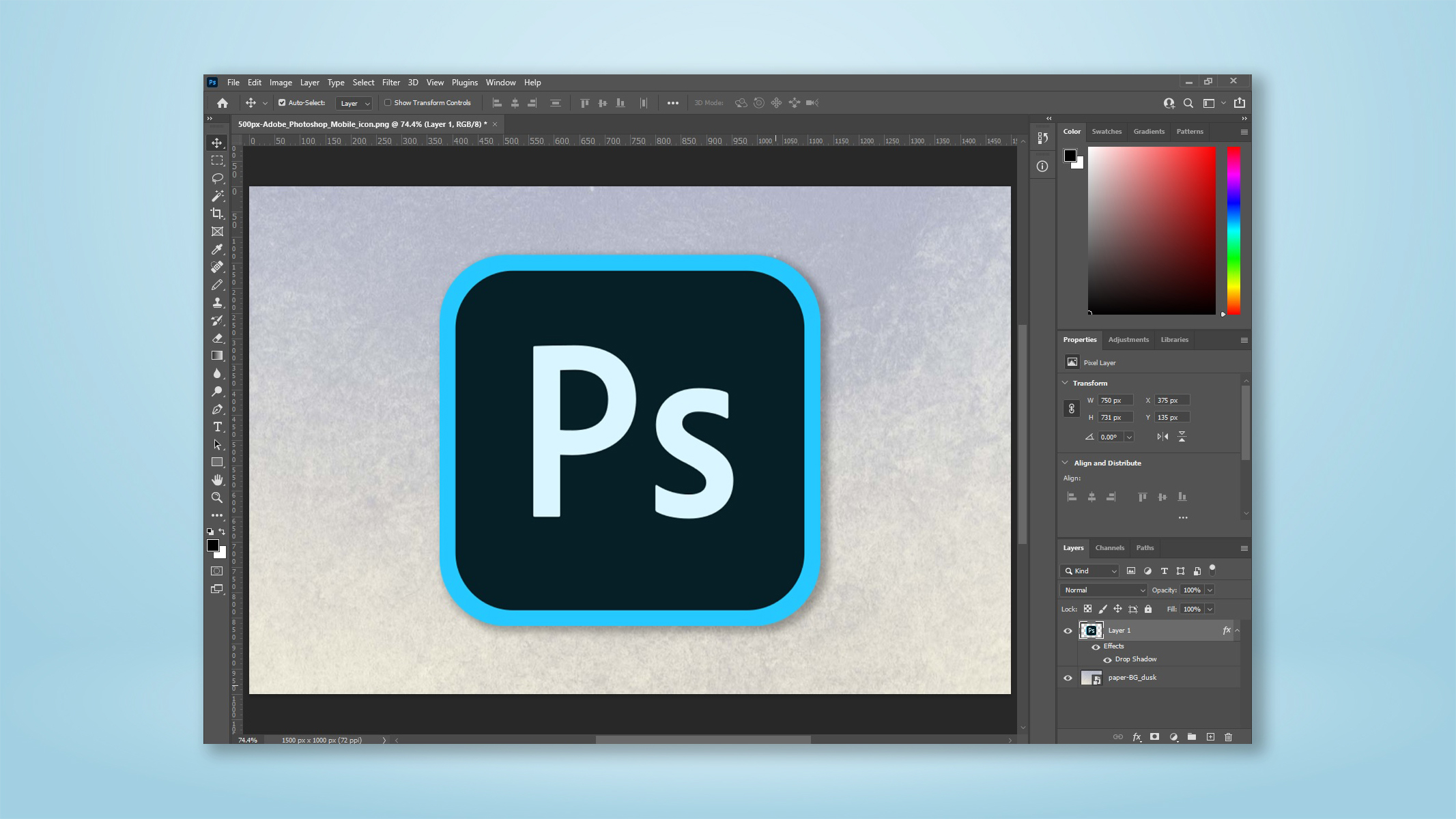 How to add a background in Photoshop