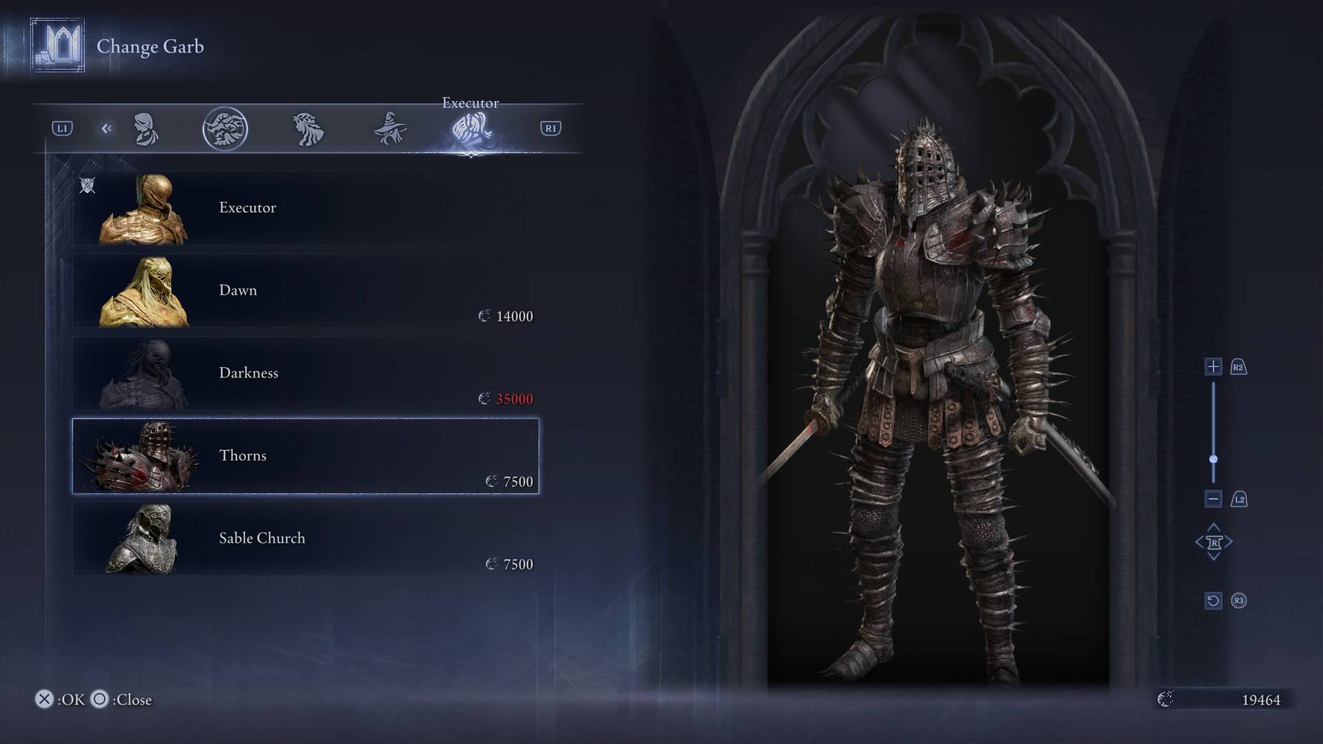 Elden Ring Nightreign skins thorns executor