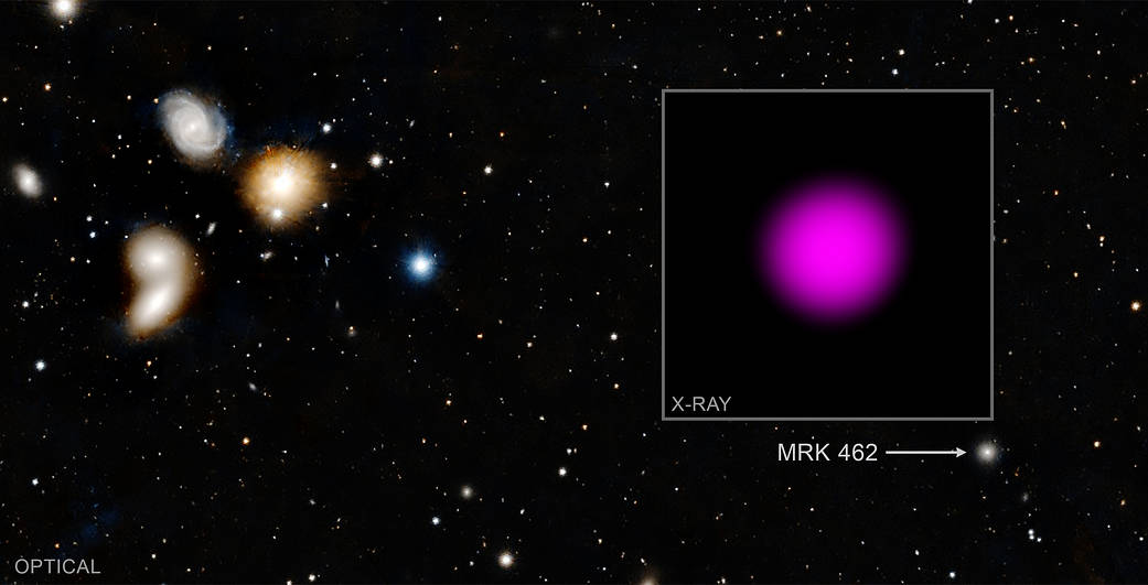'Mini' monster black hole discovered hiding in a dwarf galaxy thumbnail