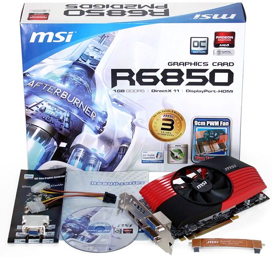 MSI R6850 PM2D1GD5 Roundup Four Radeon HD 6850 1 GB Cards Compared