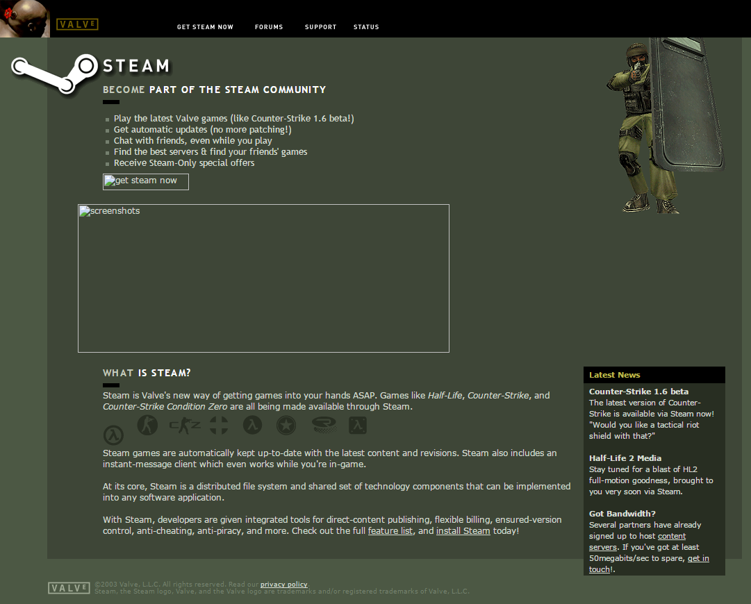 The 19-year evolution of Steam