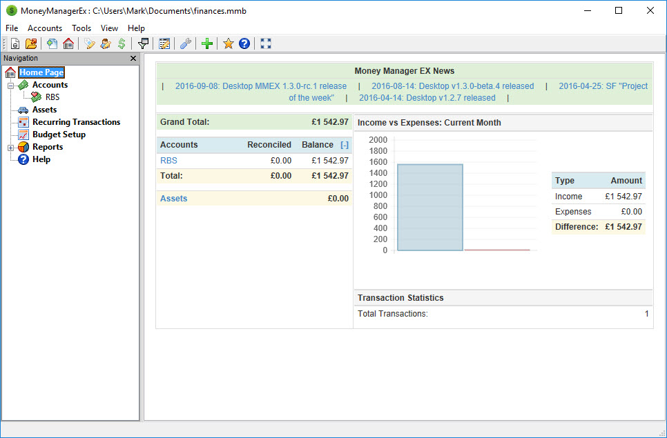 personal finance software program