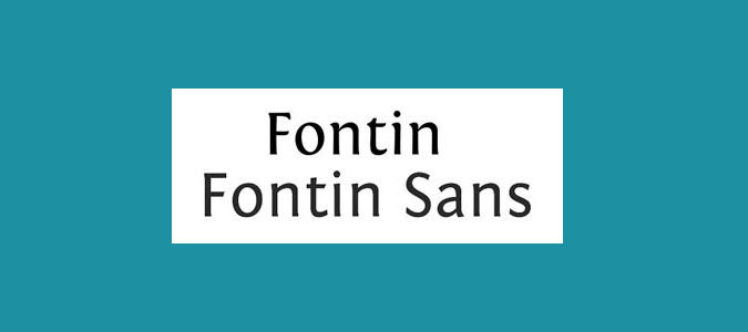 Fontin and Fontin Sans font pairing