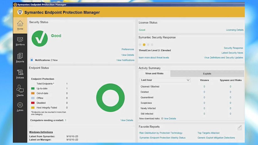 Symantec Endpoint Force Update Client League