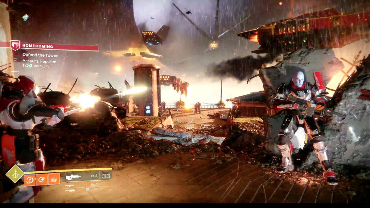 Watch the first Destiny 2 gameplay with the 'Homecoming' mission and see the Tower fall