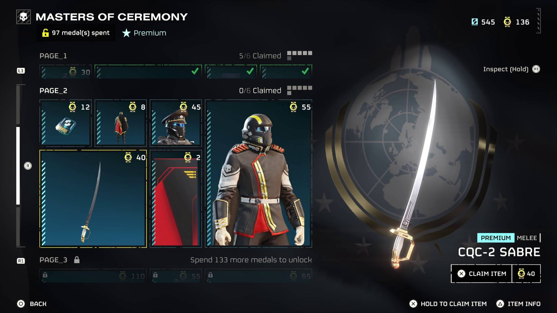 Helldivers 2 masters of ceremony warbond page 2 saber weapon