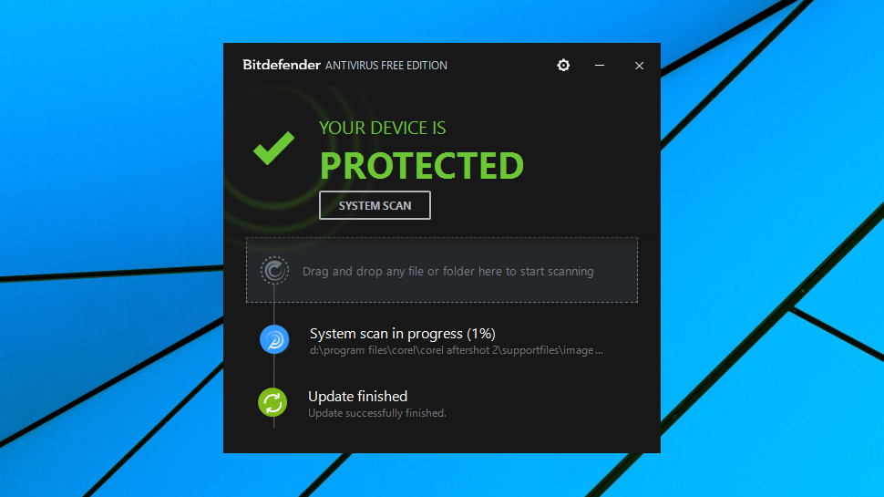 Bitdefender Antivirus Free Edition scan