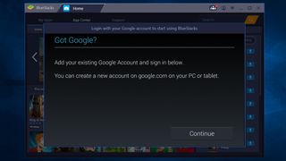 2 Log in and set up BlueStacks