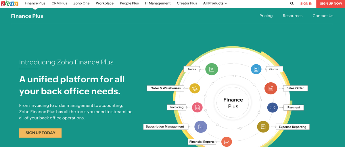 Zoho Finance Plus TechRadar