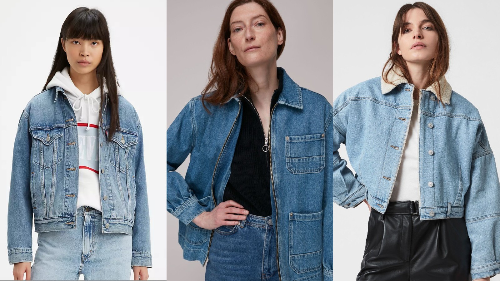 Women Autumn Denim Jacket Jeans Stretch Fitted Button Jackets Coat UK Sizes