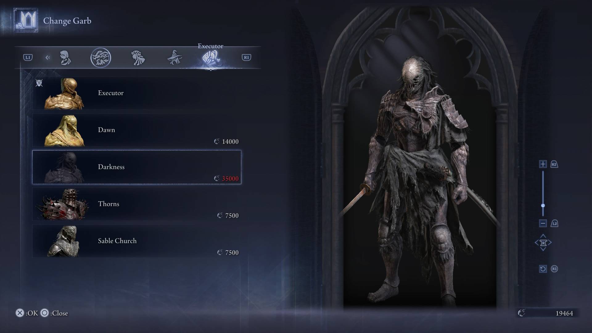 Elden Ring Nightreign skins darkness executor
