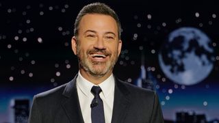 Jimmy Kimmel smiling while hosting Jimmy Kimmel Live!