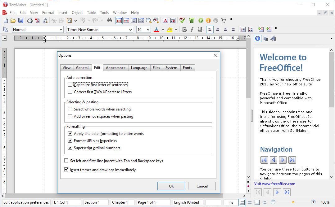 differences in softmaker office and microsoft office