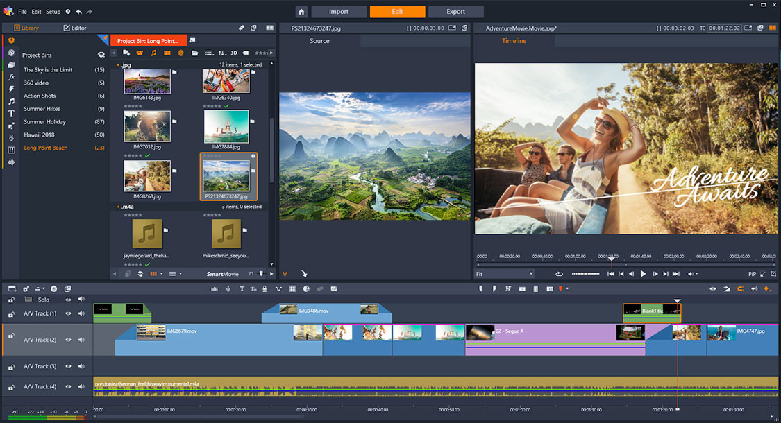 The best video editing software: Pinnacle Studio 22