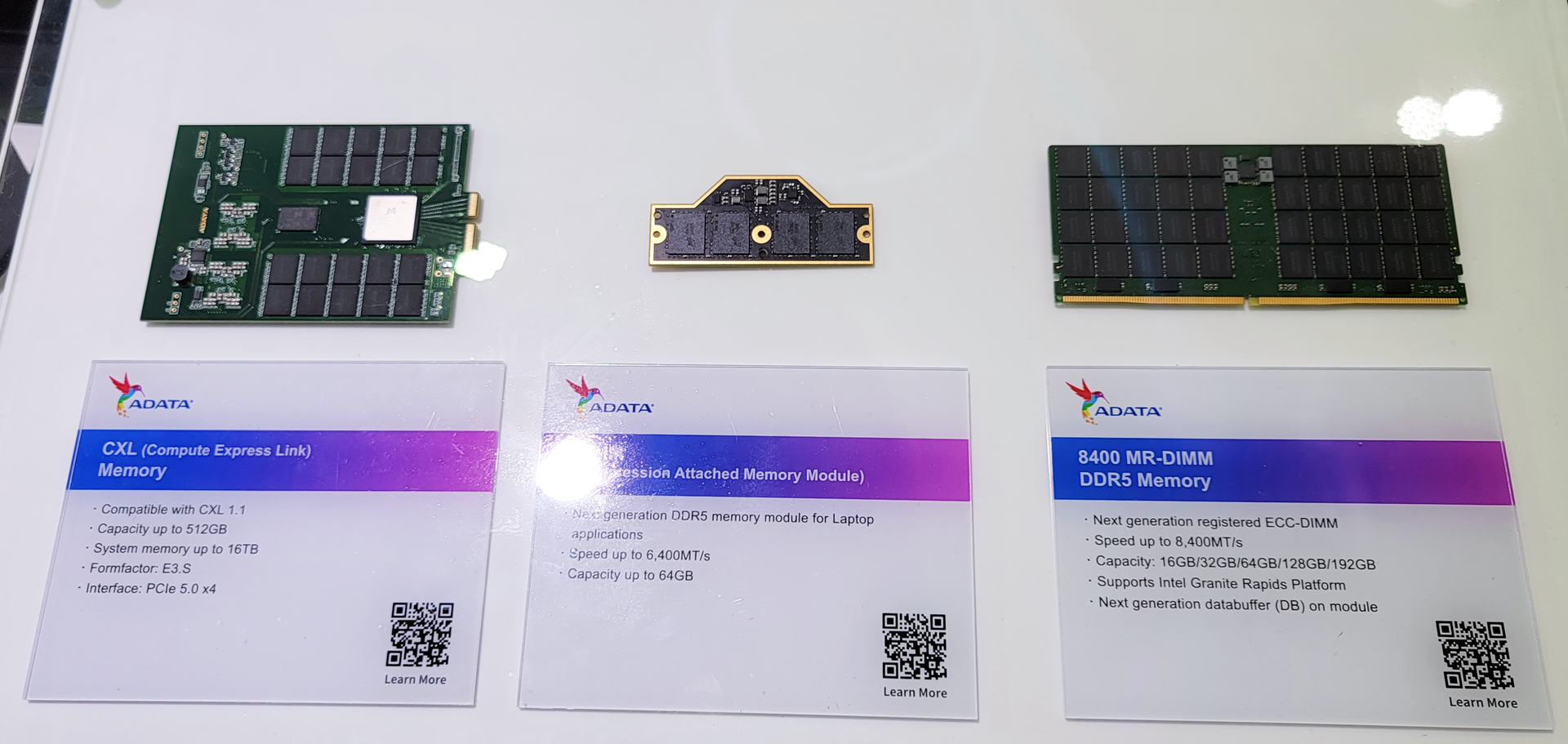 Adata Demos Next Gen Memory Camm Cxl And Mr Dimm Modules Tom S